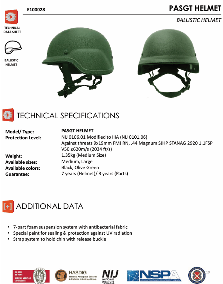 Elmon Pasgt Helmet
